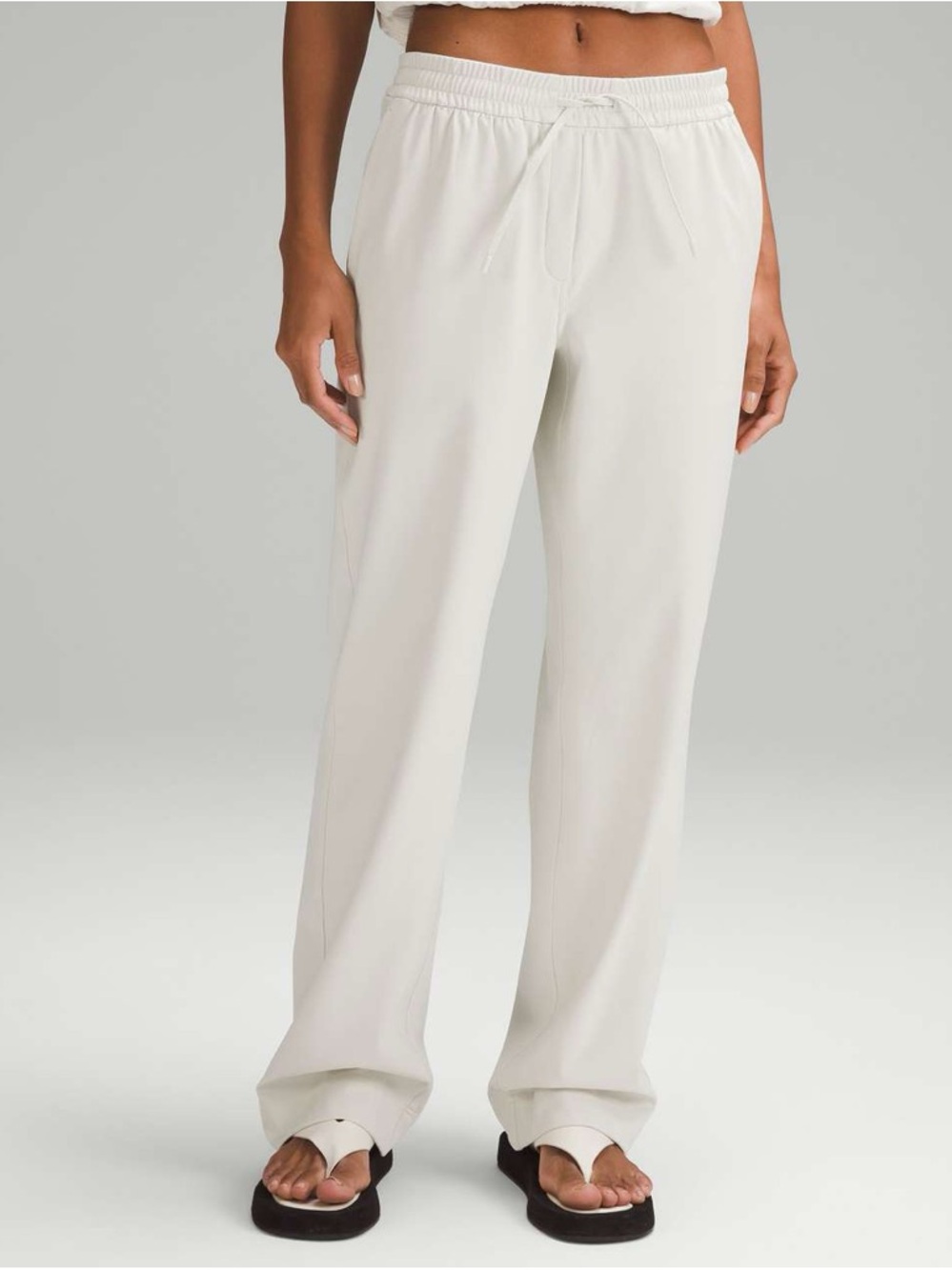 Lululemon Straight-Leg Mid-Rise Luxstreme Pants Regular Length Bone Color
